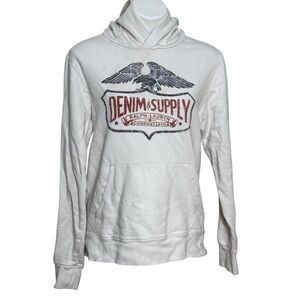 Ralph Lauren Denim & Supply White Hoodie sweatshirt size large